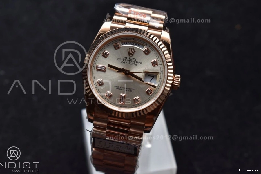 V5 DayDate Best (Gain FastDry 904L Edition 670 Steel QF Bracelet Silver vr3255 RG Weight) President Dial 36 on 0217